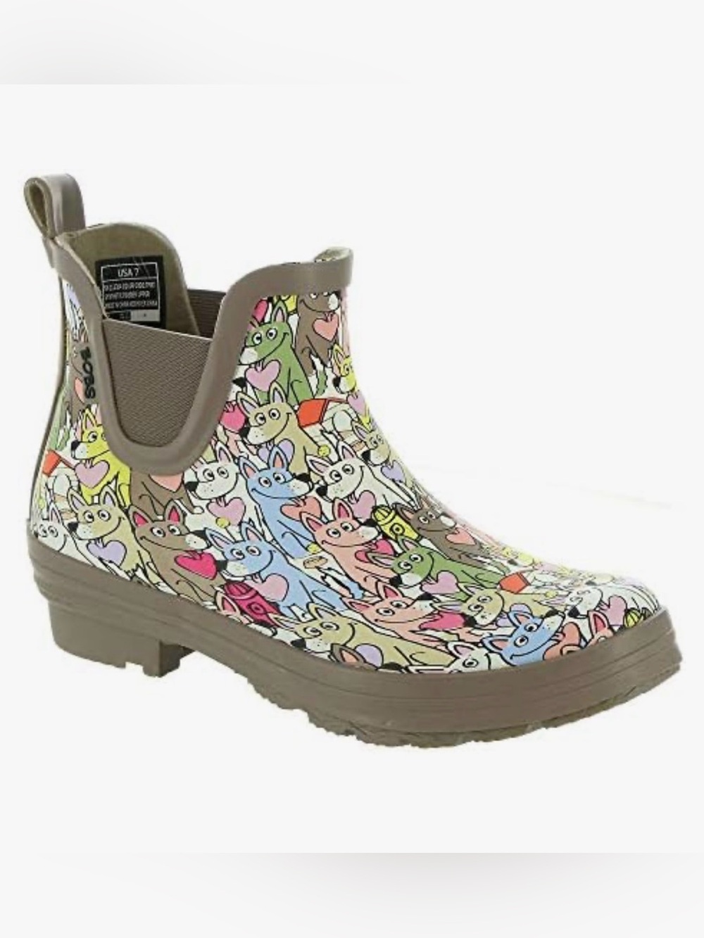 Waterproof Garden Rain Boots - Multicolor Dogs Print